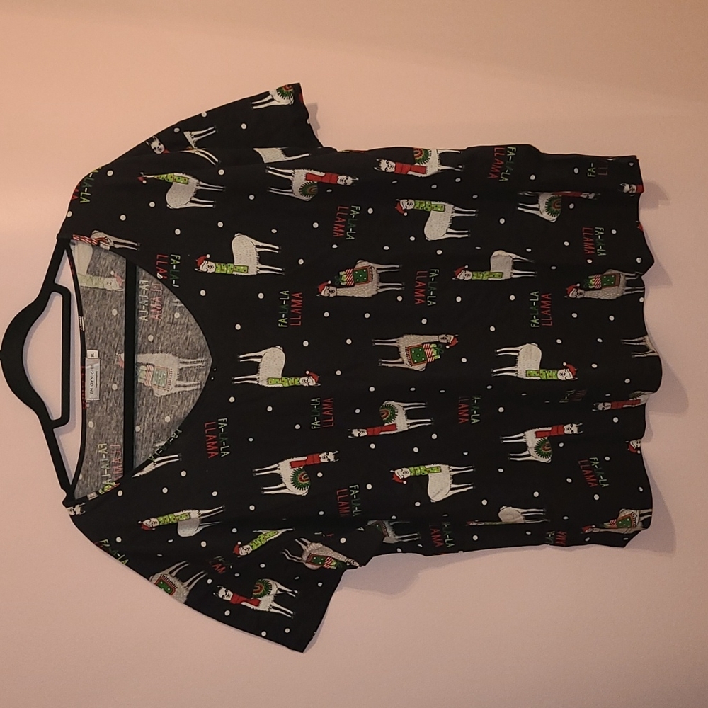 Christmas Black Alpaca PJ set